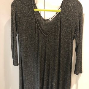 Michael Stars black & gold top